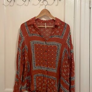 Salmon colored Free People blouse (XS)